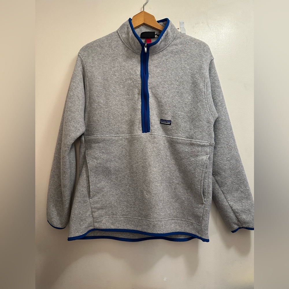 Patagonia Men’s Synchilla Marsupial Half Zip Fleece Outdoor Jacket Gray Size L